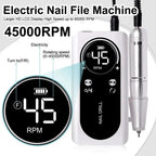 Professionele 45000 RPM elektrische draagbare nagelboormachine Oplaadbare geluidsarme nagelschuurmachine Bestand voor manicure salon gereedschap Zorenza