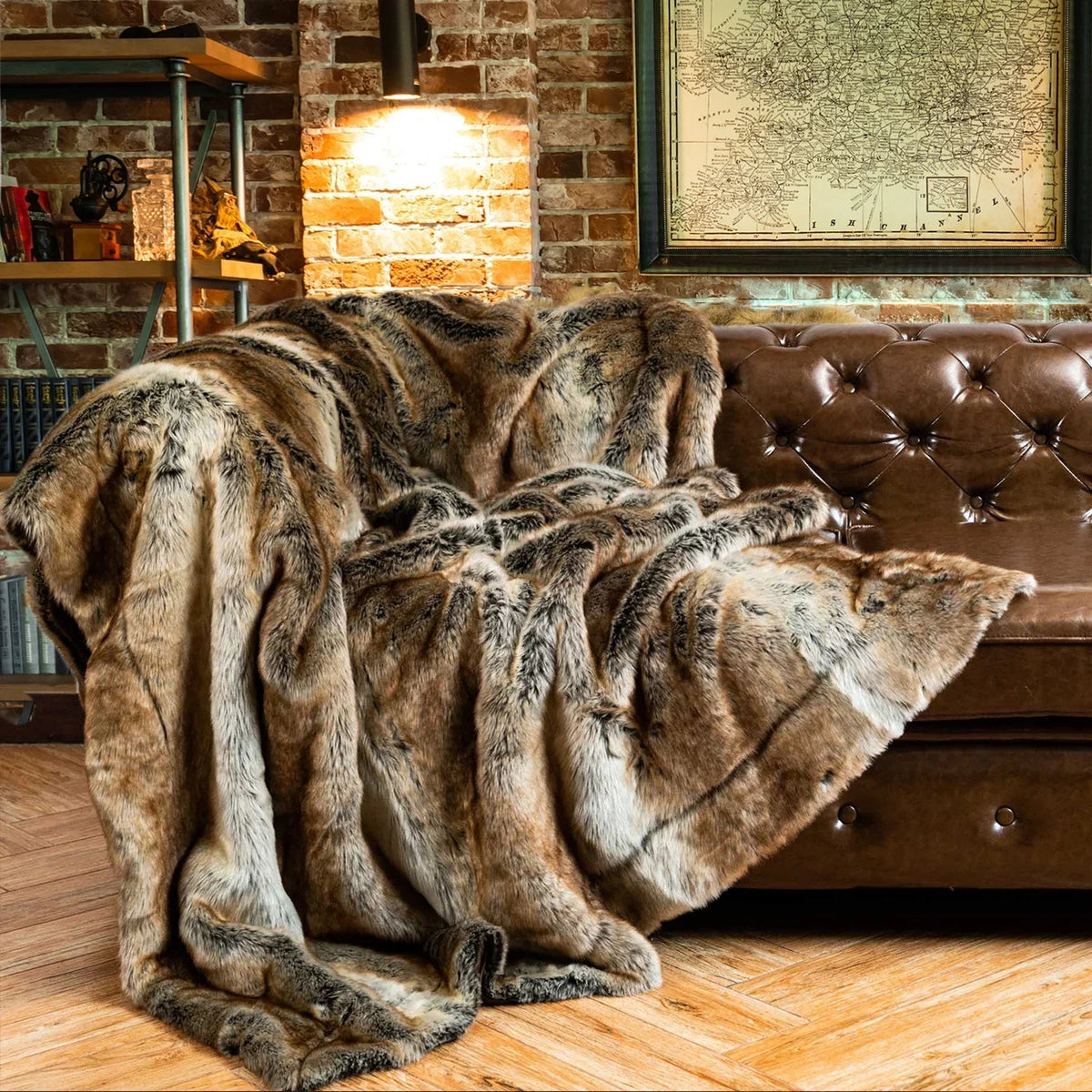 Kunstfell-Decke Flauschig Warm für Sofa und Schlafzimmer -    Zorenza