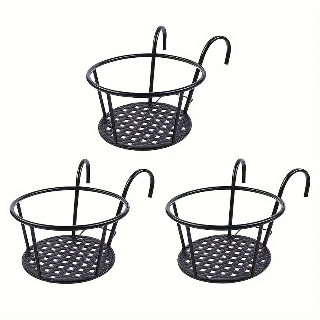 Hängende Balkon-Topfhalter mit Haken – 3er-Set Zorenza