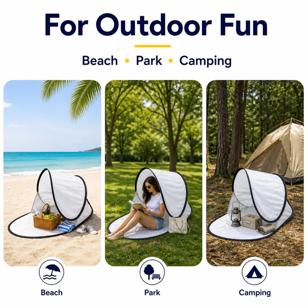 Pop-Up Strandzelt mit UV-Schutz – Sonnenschutz -    Zorenza
