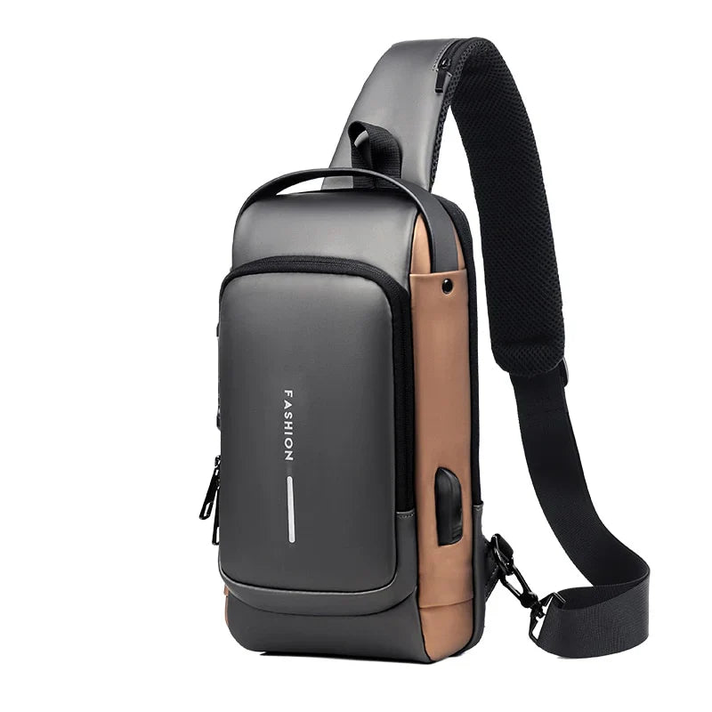 Crossbody-Bag mit USB-Anschluss & Zahlenschloss – Diebstahlsicher Zorenza