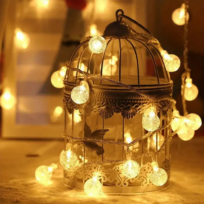 LED Lichterkette Kristallkugeln Warmweiß -    Zorenza