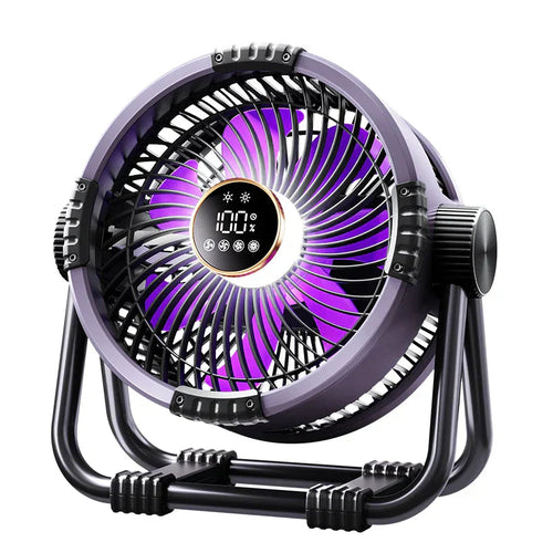 Campingventilator mit 20000mAh Akku und LED-Licht -    Zorenza