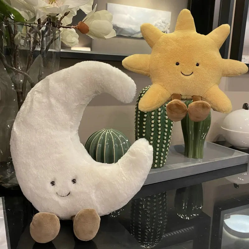 Plüschkissen Mond und Sonne mit Beinen -    Zorenza