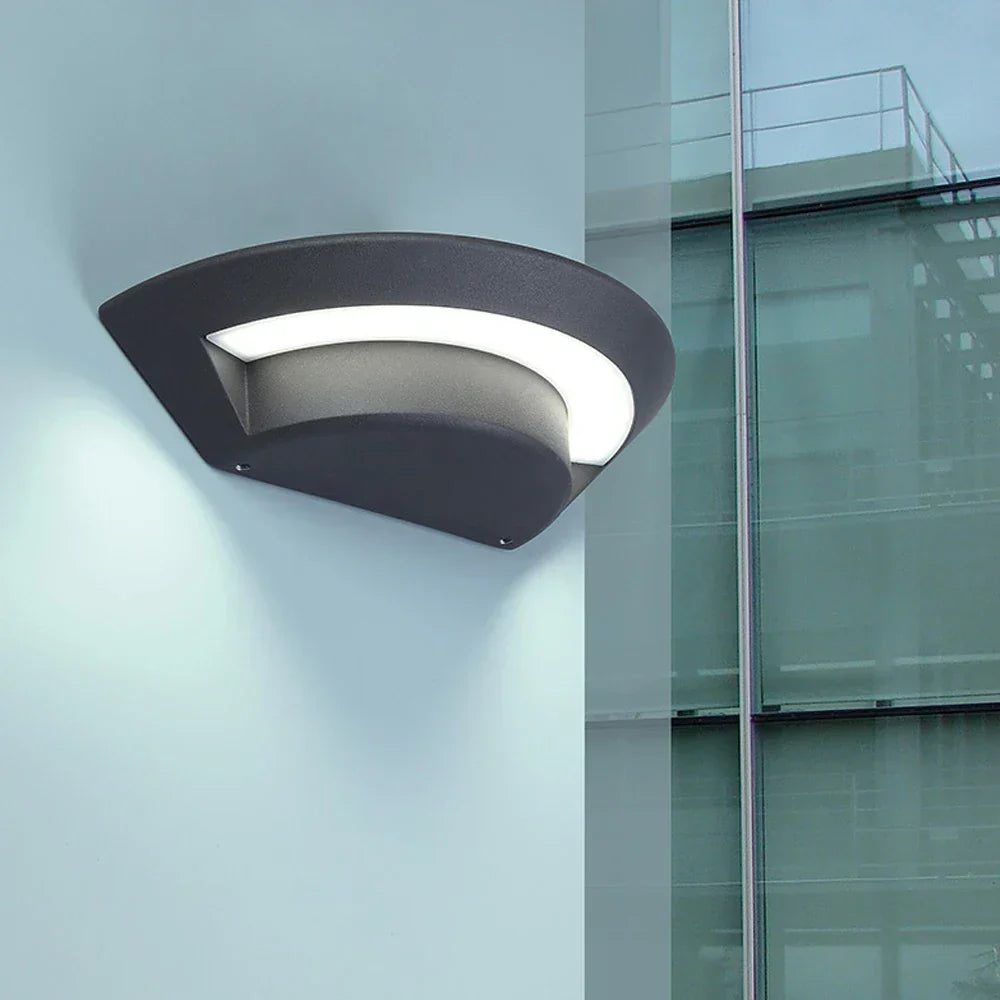 LED Außenwandleuchte Schwarz - Wetterfest & Energiesparend -    Zorenza