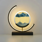 Sandbild-Lampe mit LED-Ring, Touch- & Fernbedienung, 18 × 27 cm -    Zorenza