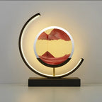 Sandbild-Lampe mit LED-Ring, Touch- & Fernbedienung, 18 × 27 cm -    Zorenza