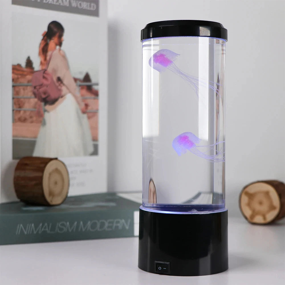 Quallen-Lampe mit 7 LED-Farbwechseln – Aquarium-Nachtlicht -    Zorenza