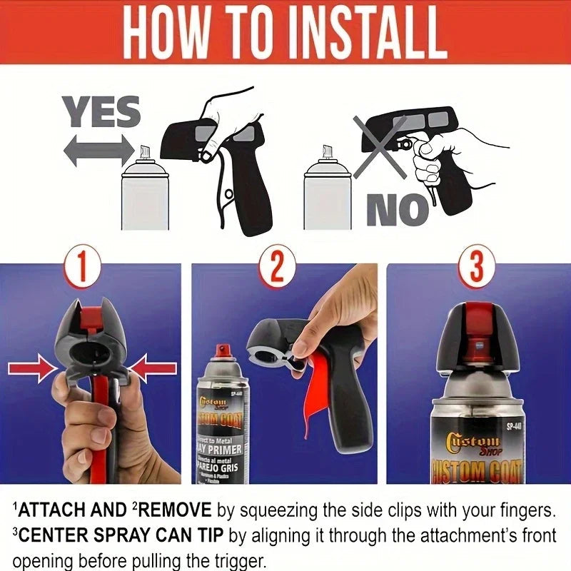 Sprühdosen-Griff Ergonomisch – Lackier-Trigger für Spraydosen -    Zorenza