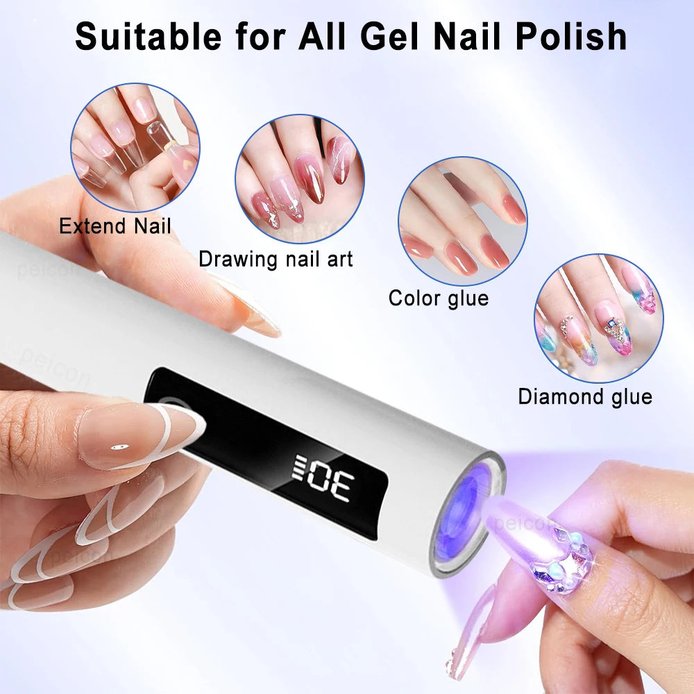 UV-Gel-Nagelstift mit Ständer – In der Hand oder freihändig Zorenza
