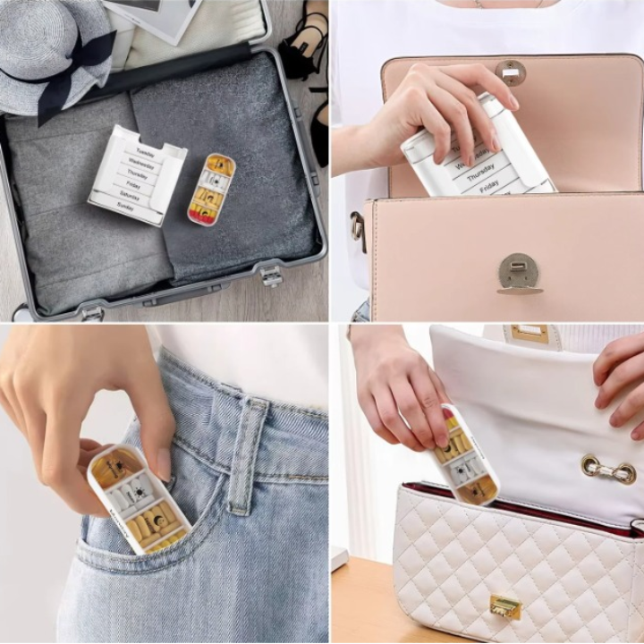 7-Tage Pillenbox mit Tageslabels -    Zorenza