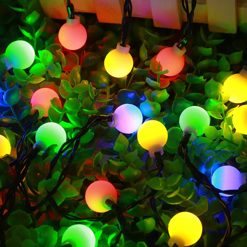 Solar-Lichterkette mit warmweißen LEDs für Garten und Terrasse -    Zorenza