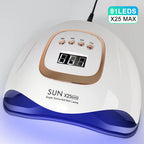 SUN X25MAX 81LED UV-Lampe zum Trocknen von Nägeln, schnell aushärtender Gel-Nagellack, professioneller, leistungsstarker UV-Lichttrockner, Maniküre-Salon Zorenza