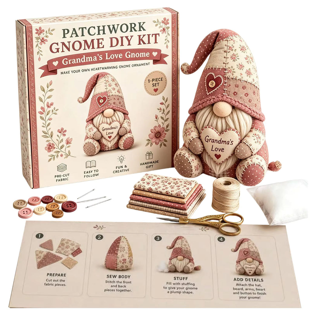 Patchwork-Puppen Nähset – Filz DIY Kit für 4 Stoffpuppen -    Zorenza