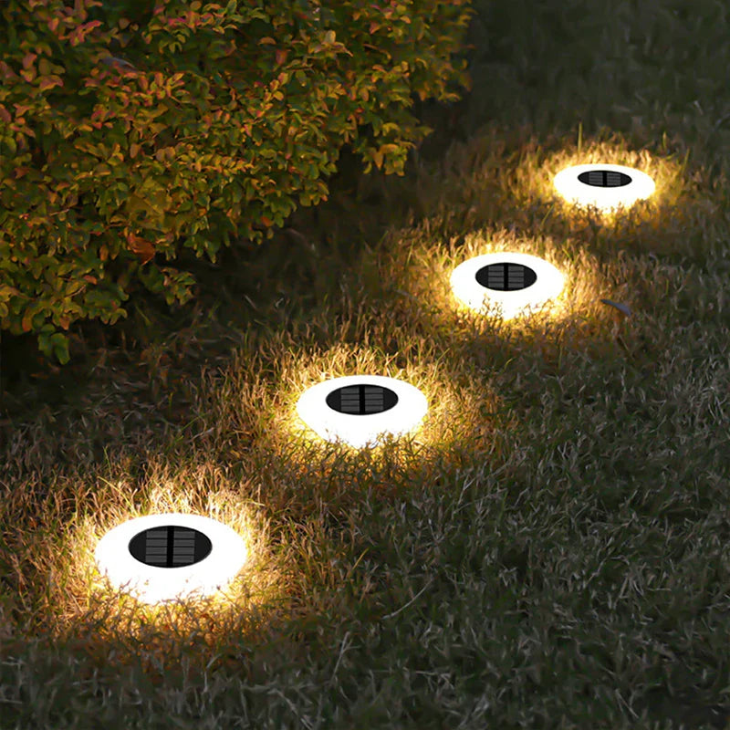 Solar-Bodenleuchte mit 14 LEDs und 360°-Bodenbeleuchtung – 4er-Set Zorenza