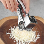 Edelstahl-Rotationsreibe – Handkurbel für Käse und Gemüse Zorenza
