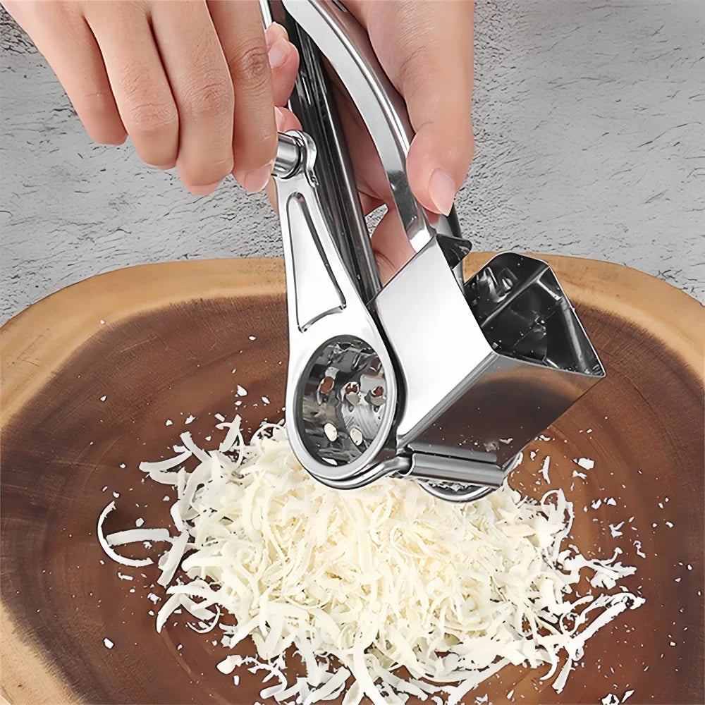 Edelstahl-Rotationsreibe – Handkurbel für Käse und Gemüse Zorenza
