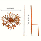 Gartenstecker Blume aus Eisen in Rostoptik Zorenza