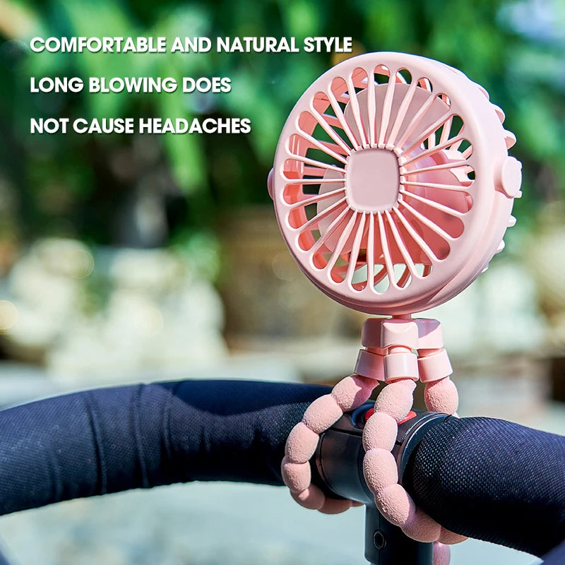 Mini-Ventilator mit flexiblem Stativ und Nachtlicht -    Zorenza
