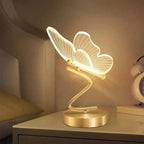 Schmetterling LED-Tischleuchte mit Acrylflügeln – Warmes Dekoratives Licht Zorenza