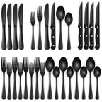 Schwarzes Besteck-Set 24-teilig – Komplett für 4 Personen Zorenza