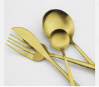 Besteckset Edelstahl 18/10 mit Titan-Finish – Minimalistisches Design -    Zorenza