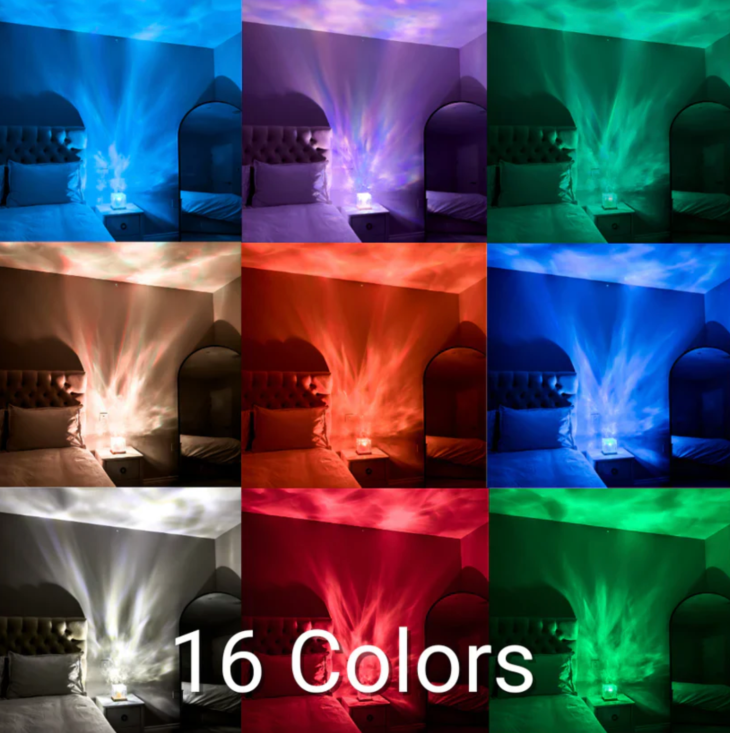 Wellenlampe mit 16 Farben – Atmosphärelicht mit Fernbedienung -    Zorenza