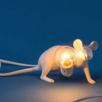 Maus-Tischlampe mit Glühbirne aus Kunstharz -    Zorenza