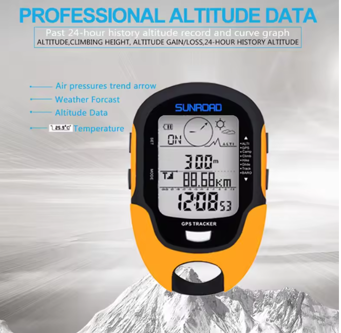 GPS-Tracker Outdoor mit Höhenmesser und Barometer -    Zorenza