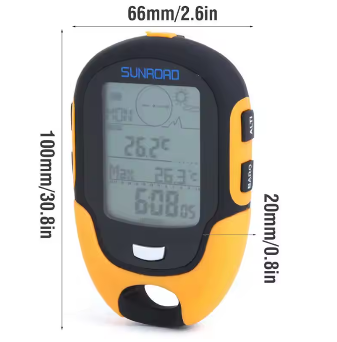 GPS-Tracker Outdoor mit Höhenmesser und Barometer -    Zorenza