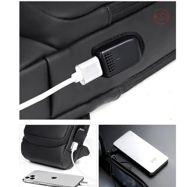 Crossbody-Bag mit USB-Anschluss & Zahlenschloss – Diebstahlsicher Zorenza