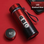 Thermosflasche mit LED-Temperaturanzeige – Edelstahl isoliert -    Zorenza
