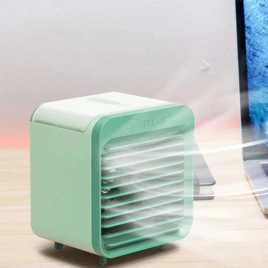 Mini-Luftkühler mit Wassertank, USB-Akku, 3 Stufen -    Zorenza