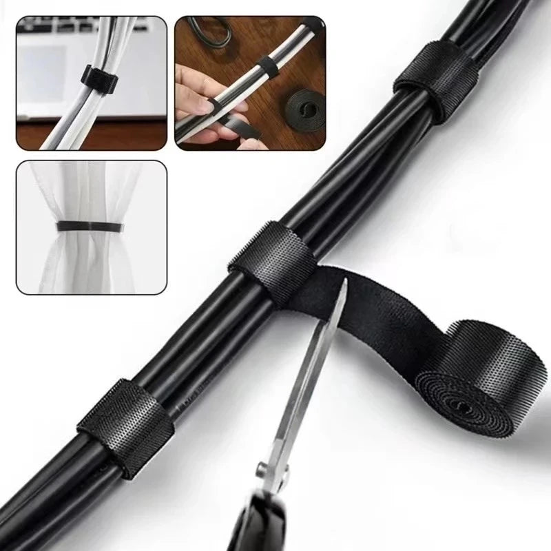 Kabelbinder-Set Klett 5 Meter – Wiederverwendbar, selbstklebend -    Zorenza
