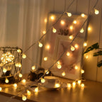 Solar-Lichterkette mit warmweißen LEDs für Garten und Terrasse -    Zorenza