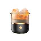 Salzlampen-Diffusor mit Himalaya-Kristall und LED-Beleuchtung -    Zorenza