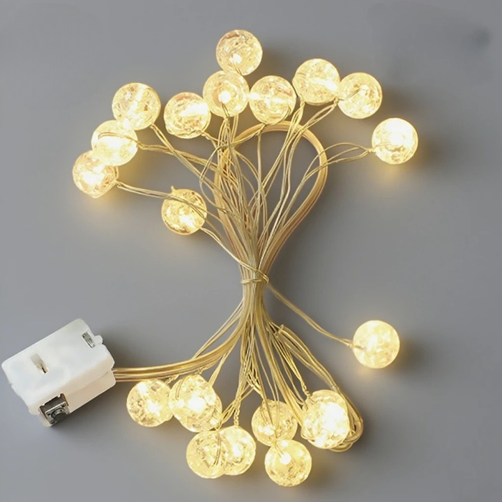 LED Lichterkette Kristallkugeln Warmweiß -    Zorenza