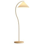 Bogenlampe mit Plissee-Schirm für Wohnzimmer -    Zorenza