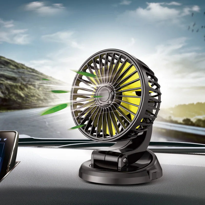Auto-Ventilator 12V/24V/5V – Drehbar mit Zigarettenanzünder oder USB -    Zorenza