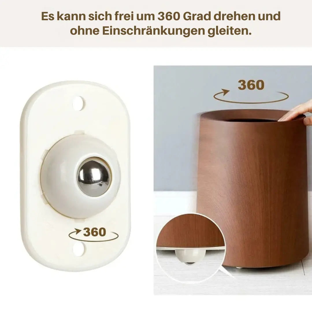 Selbstklebende 360° Edelstahlrollen Zorenza