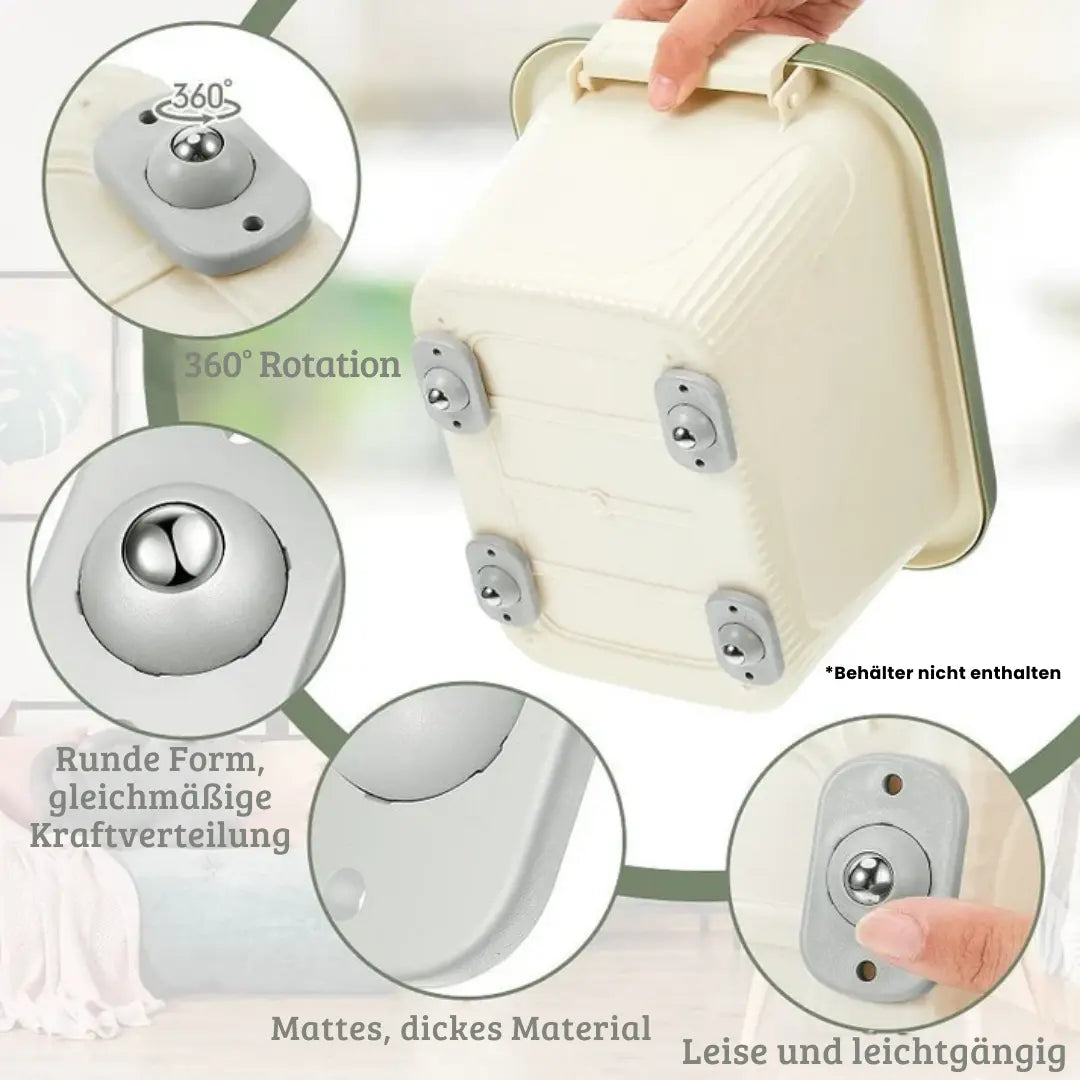 Selbstklebende 360° Edelstahlrollen Zorenza