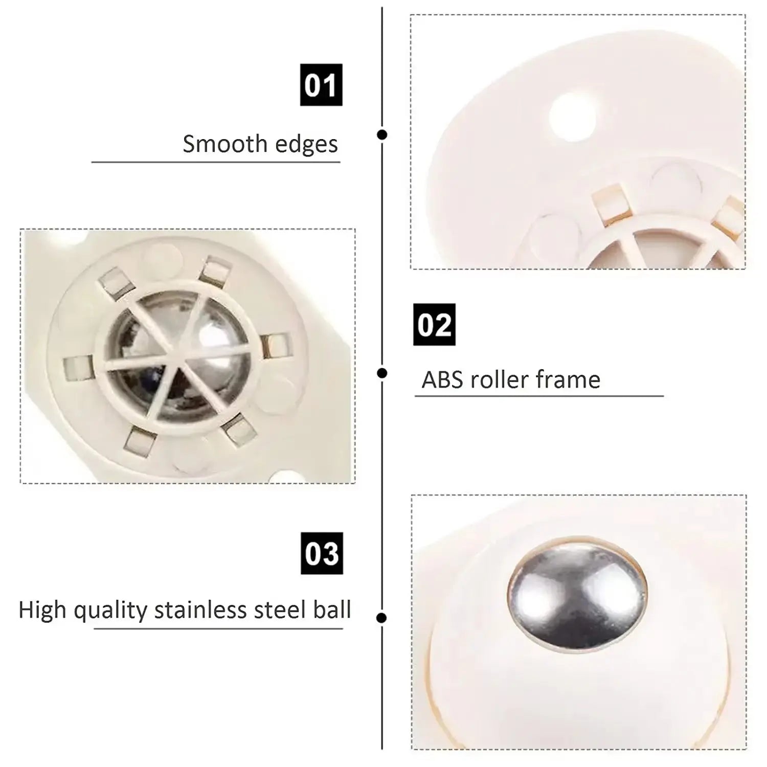 Selbstklebende Möbelgleiter – 360° Gleitpads, 8er-Set Zorenza