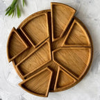 Serviertablett-Set aus Holz Zorenza