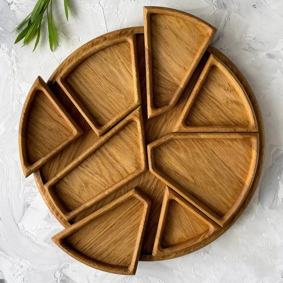 Serviertablett-Set aus Holz Zorenza