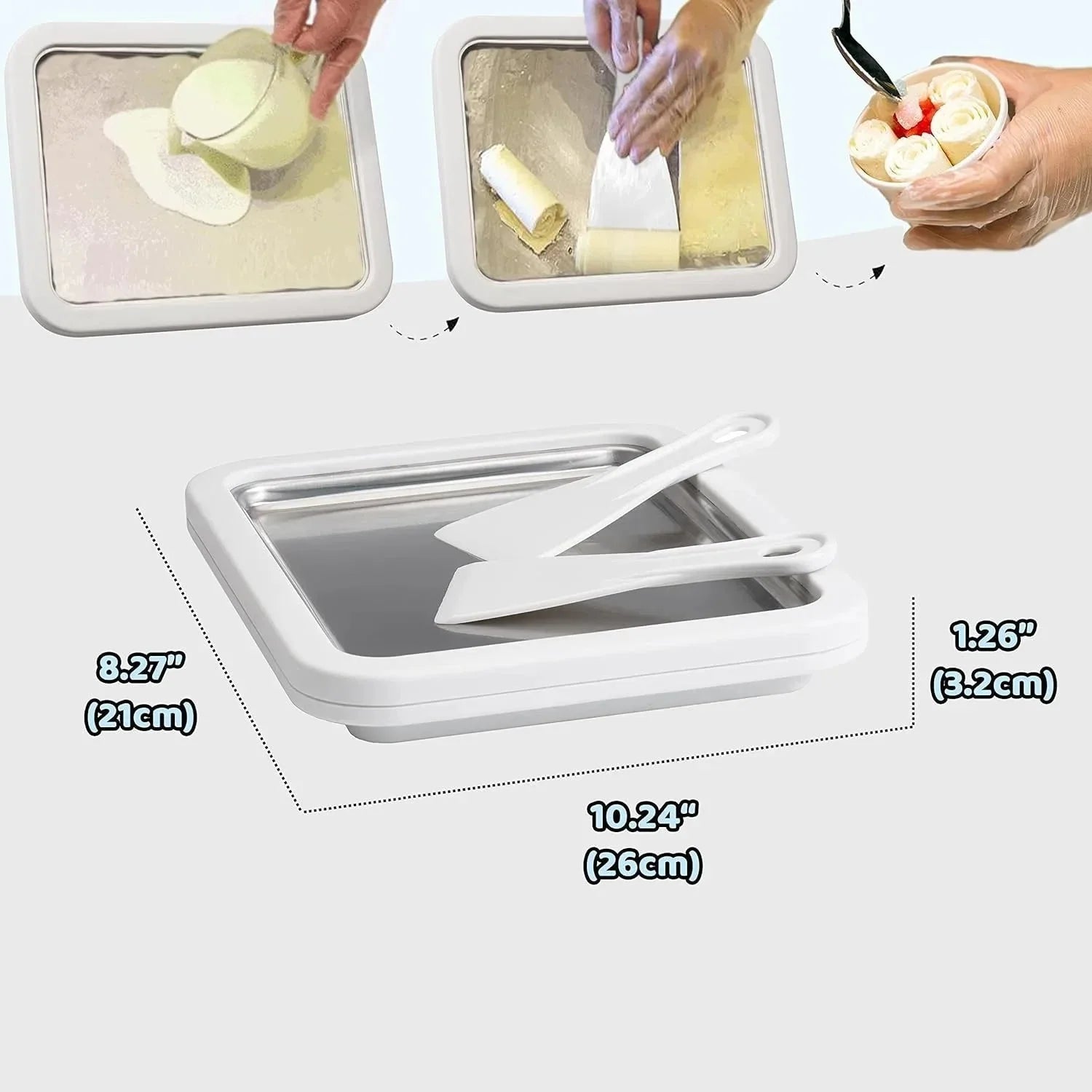 Eisrollenplatte Mini für hausgemachte Ice Cream Rolls -    Zorenza