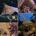 Solar-Lichterkette mit warmweißen LEDs für Garten und Terrasse -    Zorenza