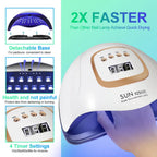 SUN X25MAX 81LED UV-Lampe zum Trocknen von Nägeln, schnell aushärtender Gel-Nagellack, professioneller, leistungsstarker UV-Lichttrockner, Maniküre-Salon Zorenza