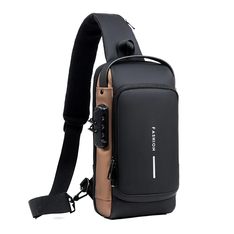 Crossbody-Bag mit USB-Anschluss & Zahlenschloss – Diebstahlsicher Zorenza