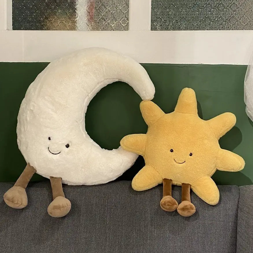 Plüschkissen Mond und Sonne mit Beinen -    Zorenza