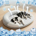 Kühlbett für Hunde und Katzen – oval, atmungsaktiv -    Zorenza